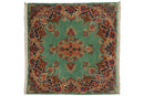 4.5x5 Vintage Kerman Square Rug