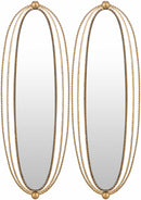 McCordsville Gold Brass Oval Mirror Set