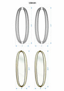 McCordsville Gold Brass Oval Mirror Set