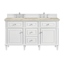 James Martin Lorelai 60" Double Bathroom Vanity, Bright White