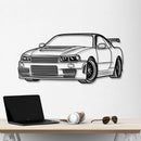 GTR R34 Perspective Metal Car Wall Art - NC0457