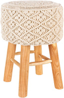 Huittinen Cream Ottoman