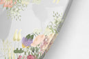 Meadow Floral Flowers Printed Transparent Acrylic Circle