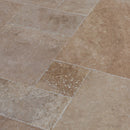 Meandros Walnut Antique Pattern Brushed, Chiseled and Unfilled - Full Truckload angle closeup view
