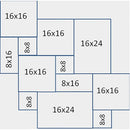 Silver Antique Pattern Brushed, Chiseled, and Partially Filled - Full Truckload pattern layout