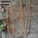 Mediterranean beige decorative fishing net wall hanging living room