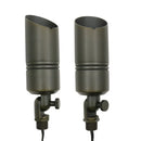 Medium Shroud Spotlights for Outside - Die-Cast Brass, Antique Bronze Finish