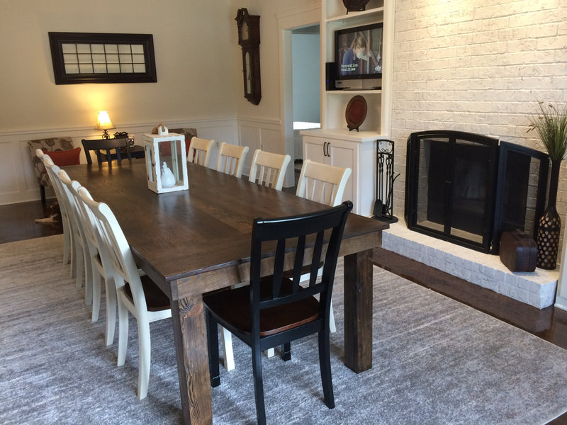 Farmhouse Dining Table with Post Legs