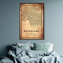 Melbourne Vintage Map Canvas