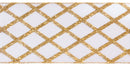 RIBBON 4" X 10 YDS. WIRED POLYESTER - Final Sale