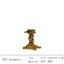 Melted style golden candlestick holder dining room molten metal decor