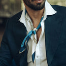 San Siro - Silk Neckerchief - Blue