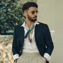 San Siro - Silk Neckerchief - Blue