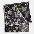 Pavone - Silk Pocket Square - Black