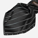 Esino - Silk Jacquard Tie - Black and Silver
