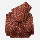 Palio - Printed Silk Tie - Burgundy