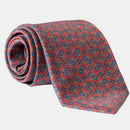 Parma - Printed Madder Silk Tie - Barn Red