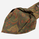 Borromeo - Printed Madder Silk Tie - Olive