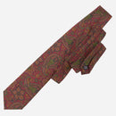 Trevi - Printed Madder Silk Tie - Ruby