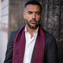Savona - Slim Silk Scarf - Burgundy