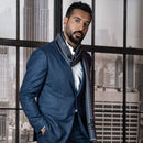 Amalfi - Slim Silk Scarf - Grey