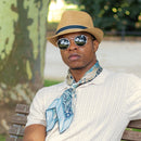 Napoli - Silk Neckerchief - Dusty Blue