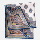 Lugano - Silk Pocket Square - White