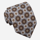 La Vigna - Printed Wool & Silk Tie - Grey