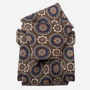 La Vigna - Printed Wool & Silk Tie - Brown