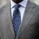 Orlando - Printed Silk Tie - Blue (Std)