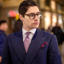 Ibiza - Silk Pocket Square - Blue & Pink