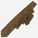 Borromeo - Printed Madder Silk Tie - Olive