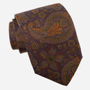 Trevi - Printed Madder Silk Tie - Plum