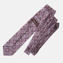 Mantova - Printed Silk Tie - Burgundy Plum