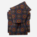 La Vigna - Printed Wool & Silk Tie - Navy