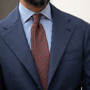 Parma - Printed Madder Silk Tie - Barn Red