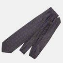 Moretti - Printed Madder Silk Tie - Navy & Green