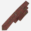 Trevi - Printed Madder Silk Tie - Ruby