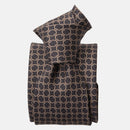 Monza - Printed Silk Tie - Charcoal