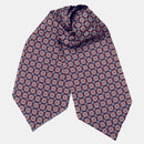 Barberini - Silk Ascot Cravat Tie - Blue and Navy