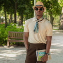 Napoli - Silk Neckerchief - Dusty Blue