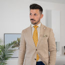 Siracusa - Printed Silk Tie - Sunflower Yellow