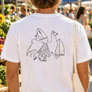 Surfing Llama White Tee - Organic Cotton