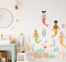 Mermaids and Ocean Foliage - Nursery Wall Decals