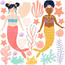 Mermaids and Ocean Foliage - Nursery Wall Decals