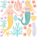 Mermaids and Ocean Foliage - Nursery Wall Decals