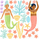 Mermaids and Ocean Foliage - Nursery Wall Decals
