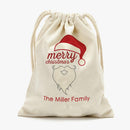 Merry Christmas Personalized Drawstring Sack for Kids | Personalized Santa Bag