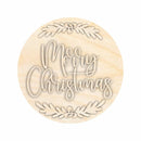 Unfinished Wood Merry Christmas Door Sign Kit | Wood Craft Cutouts | 1/4" Thick |