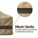 Island BBQ Outdoor Grill Cover 100"L x 44"D x 48"H Taupe